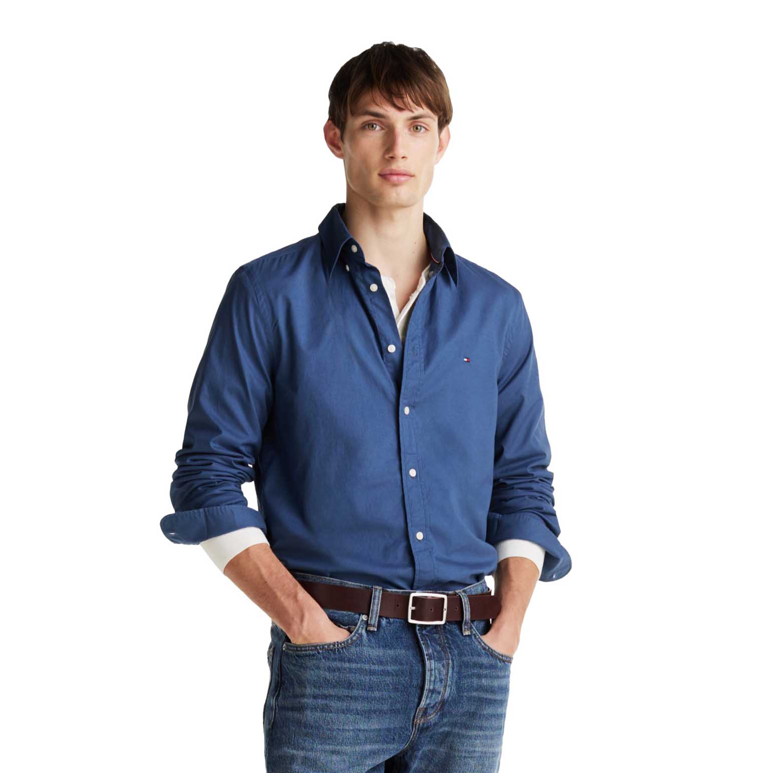 Tommy Hilfiger Flex Poplin Solid Rf Shirt